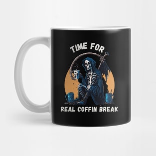 Time for Real Coffin Break Halloween gift Mug